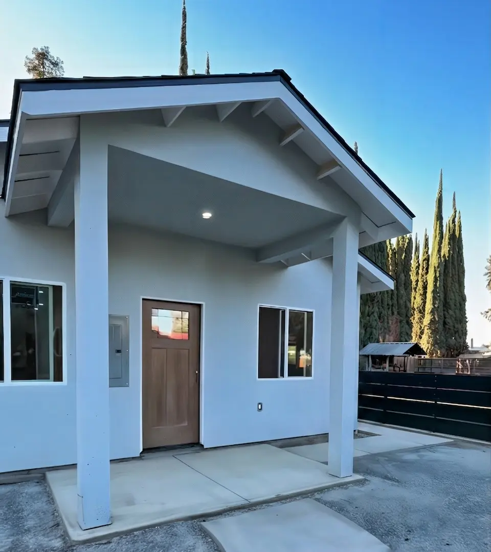 ADU completed, outside.