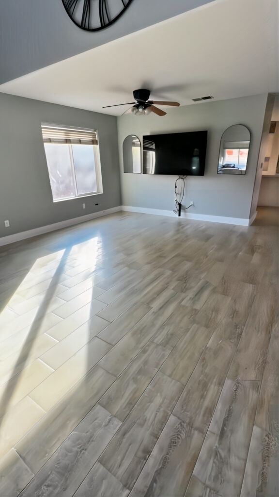 Tile flooring installation, Laminate flooring new installation.
